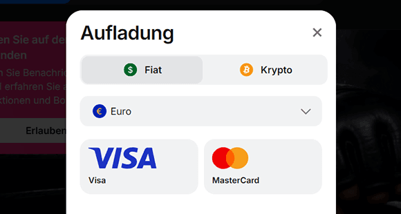 Tätige eine Einzahlung
