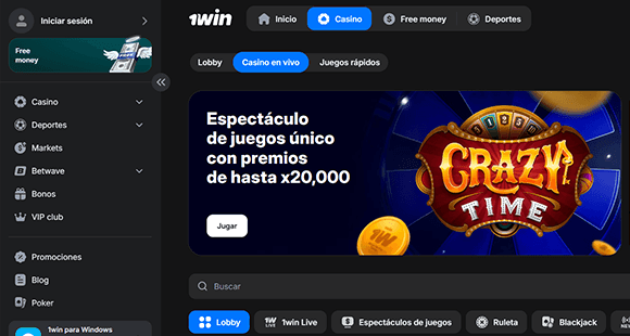 Sitio web oficial de 1Win